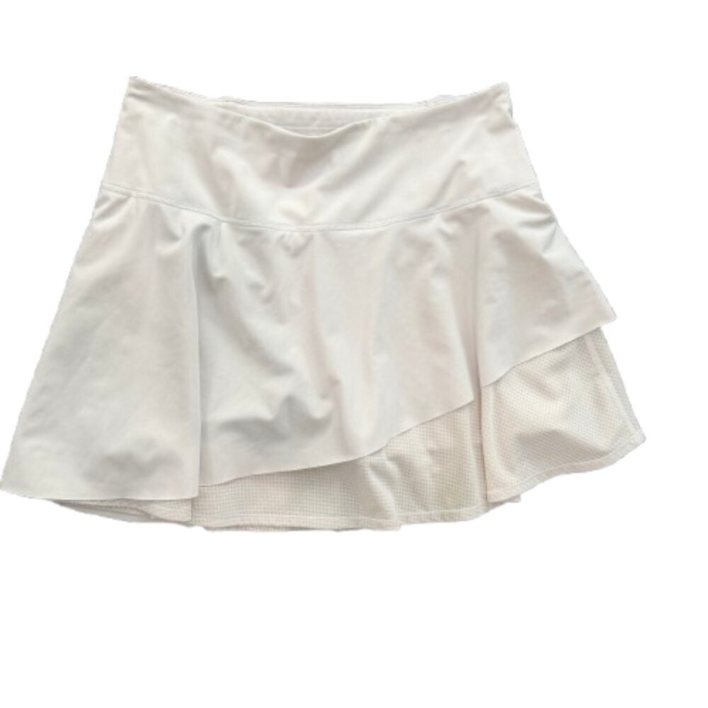 ATHLETA Ace Mesh Skort Tennis Skirt White Size Medium